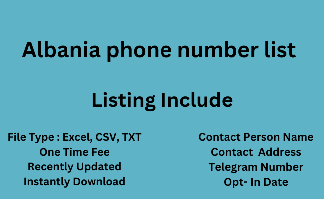 Albania phone number list