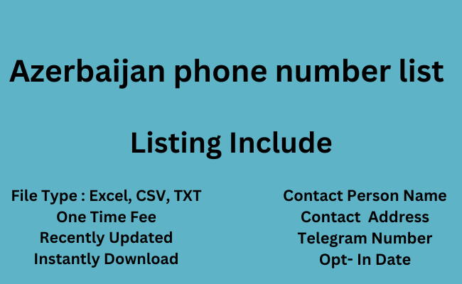 Azerbaijan phone number list